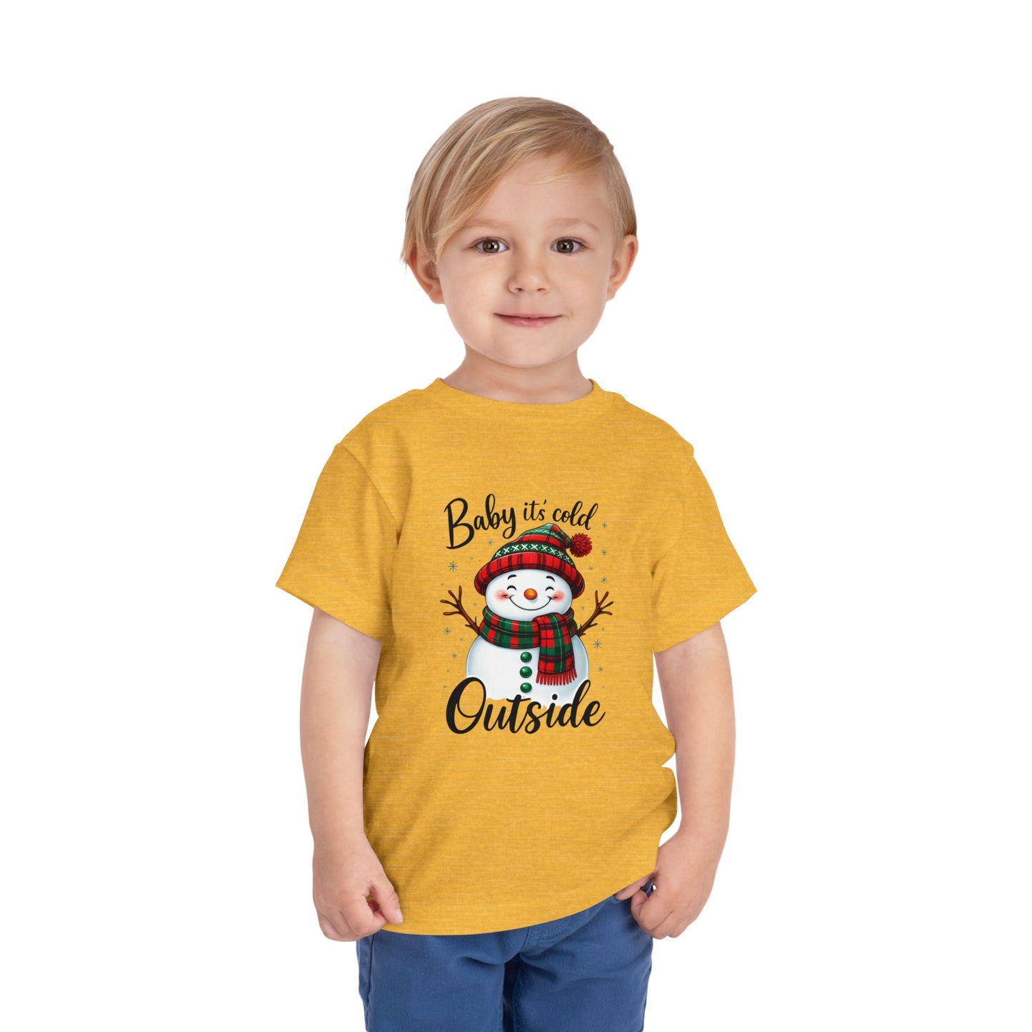 Baby It's Cold Outside Snowman Toddler Christmas Tee
