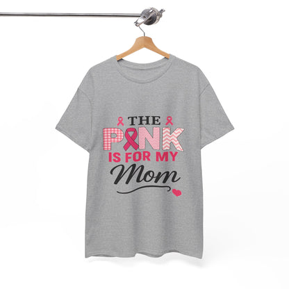Mom's Strength: Pink Ribbon Breast Cancer Awareness Tee
