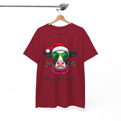 Moovey Christmas Cow Tee - Festive Holiday Cheer