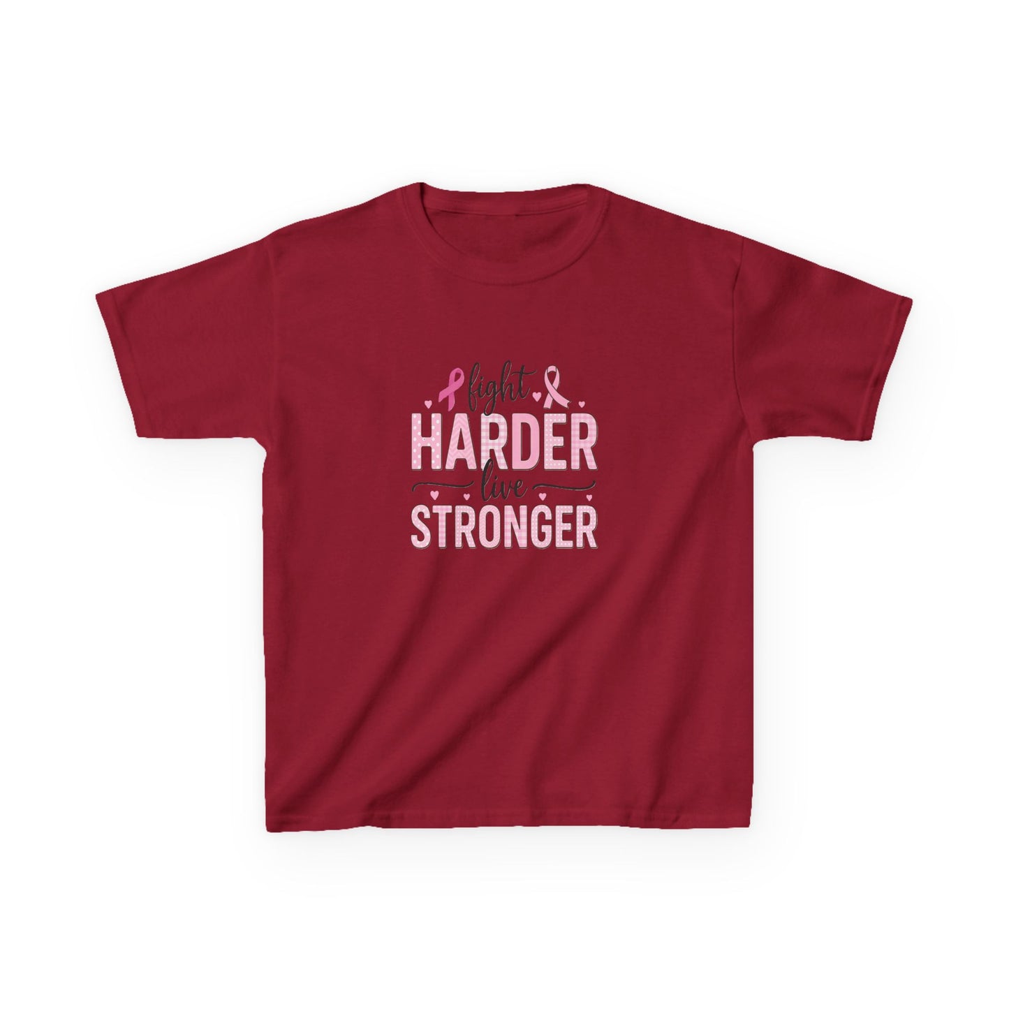 Fight HARDER Live STRONGER - Breast Cancer Awareness Tee