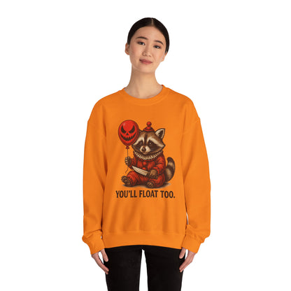 Creepy Clown Raccoon Halloween Sweatshirt