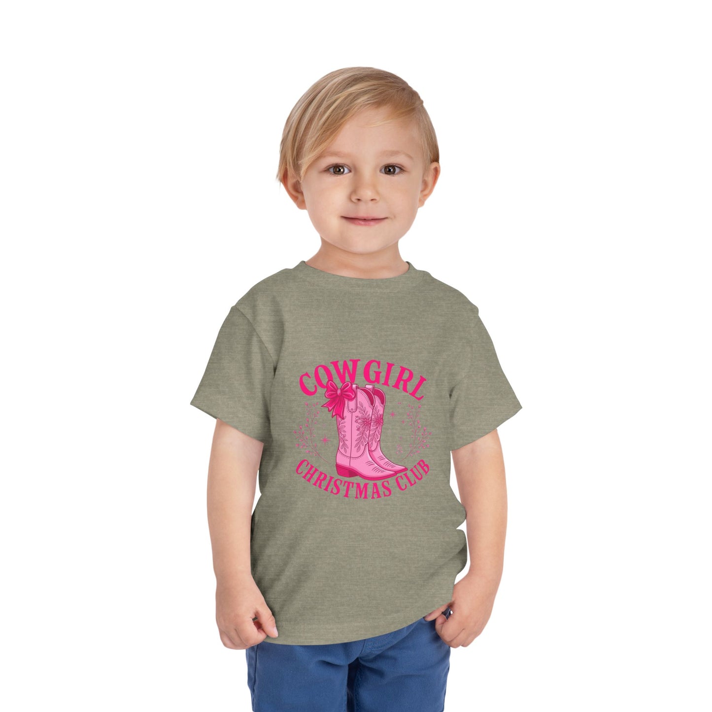 Cowgirl Christmas Club Tee - Pink Retro Holiday Shirt
