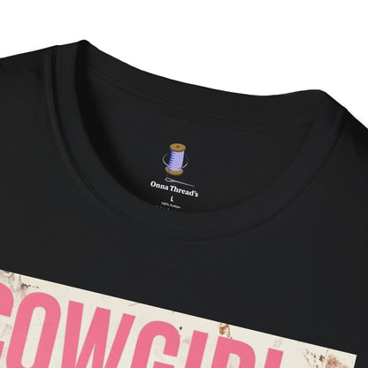 Cowgirl Skull Graphic Tee, Unisex Softstyle T-Shirt, Western Style Shirt, Gift for Cowgirls, Country Music Lover Shirt, Rodeo Outfit
