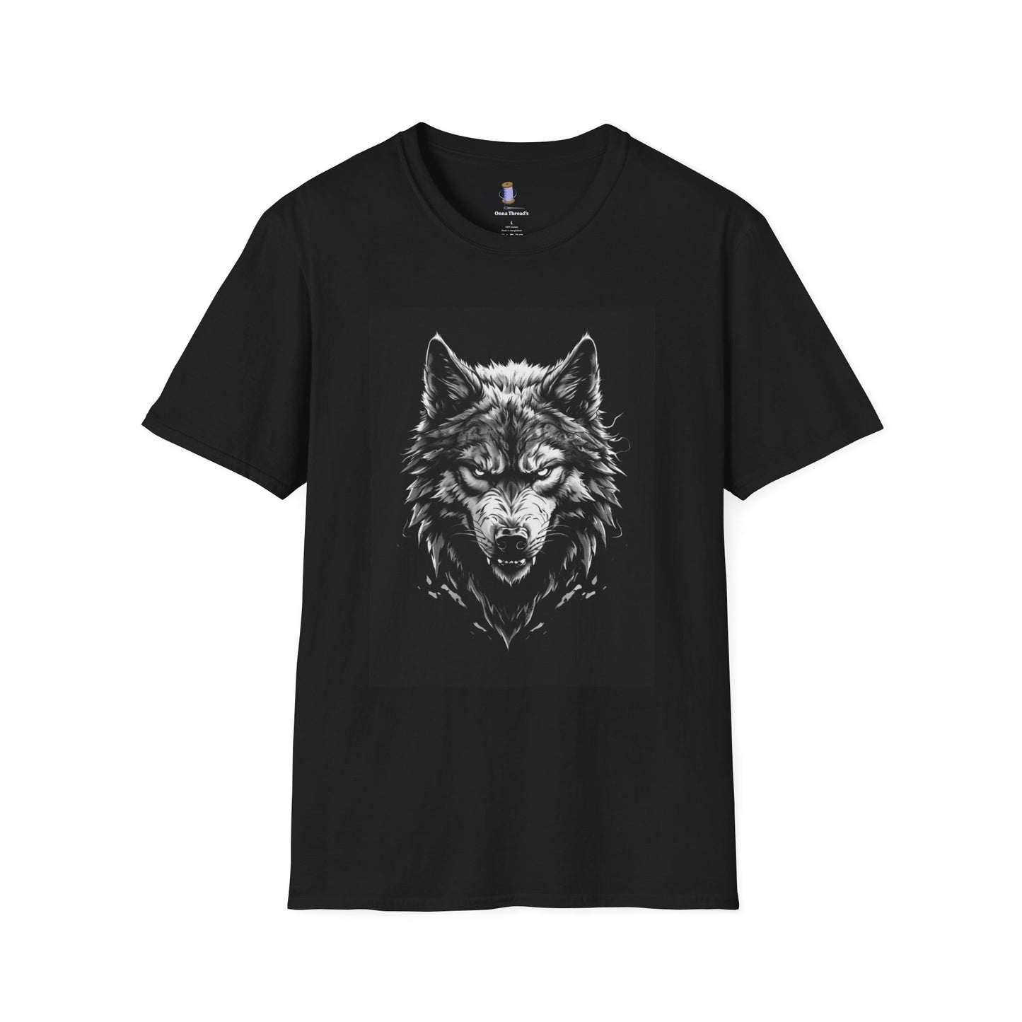 Wolf Graphic Unisex Softstyle T-Shirt, Animal Lover Apparel, Nature Tee, Unique Gift for Outdoorsy Friends, Casual Wear, Birthday Gift