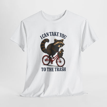 Cotton Tee Vintage Raccoon Bicycle Graphic Shirt