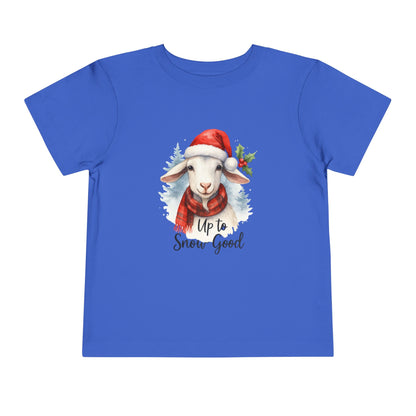 Up to Snow Good Goat Toddler Christmas Tee