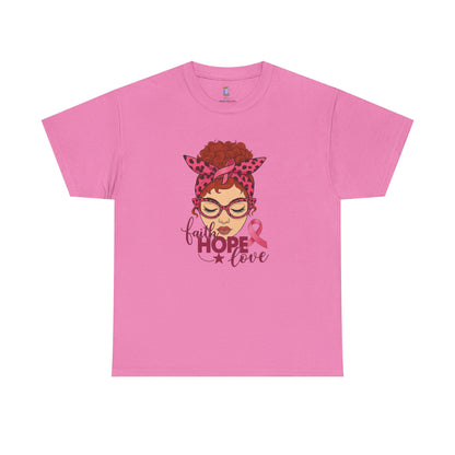 Empowering Cancer Awareness Tee, Hope Love Pink Ribbon Shirt, Inspirational Unisex Tee, Gifts for Breast Cancer Awareness, Supportive [...]