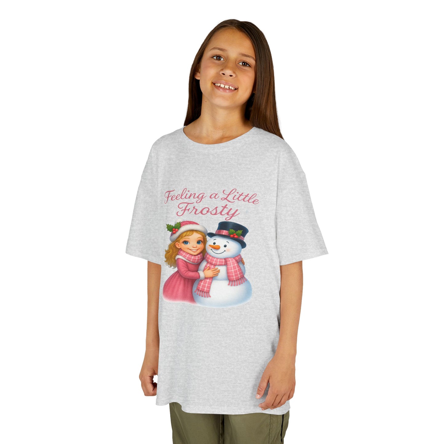 Kids Christmas Tee, Holiday T-shirt for Children, Cute Winter Gift, Frosty Snowman Design, Festive Family Photos