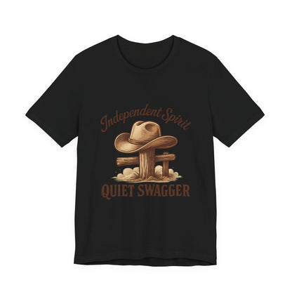 Quiet Swagger Cowboy Tee — Independent Spirit Western T-Shirt