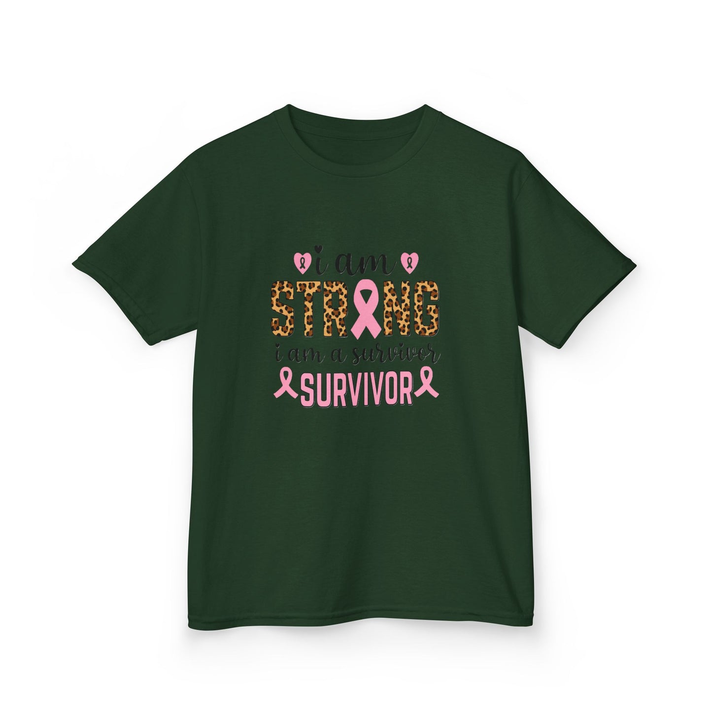 Breast Cancer Awareness Dinosaur Tee - I Am Strong Survivor