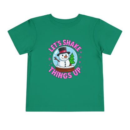 Let's Shake Things Up! Snow Globe Toddler Christmas Tee