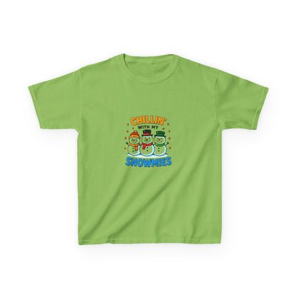 Chillin' with Snowmies: Holiday Dinosaur Kids Tee