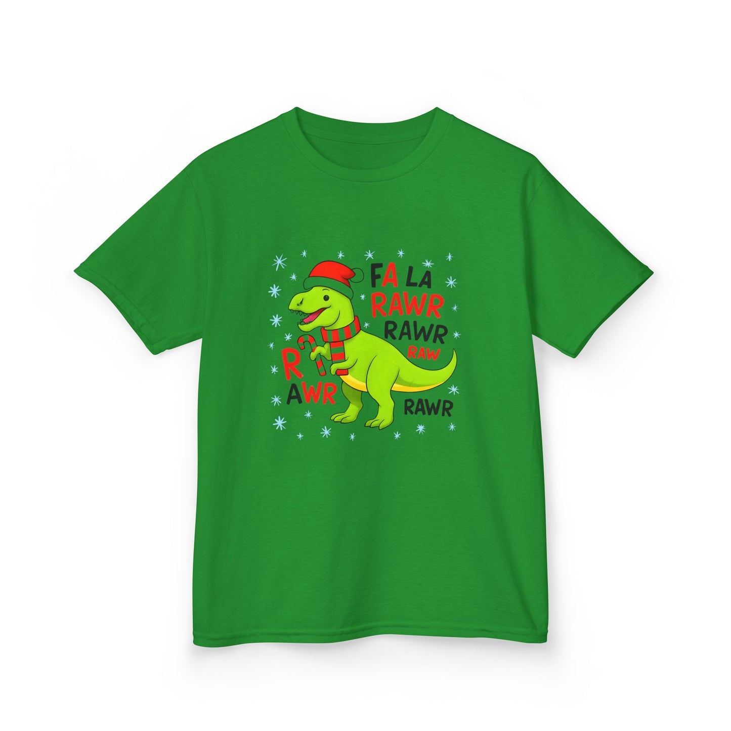 Holiday Dinosaur Kids Tee, Christmas Shirt, Fun Dinosaur T-Shirt, Kids Party Outfit, Cute Graphic Tee, Gift for Kids