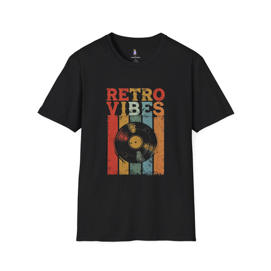 Retro Vibes Unisex Softstyle T-Shirt - Perfect for Music Lovers, Casual Outfits, Gifts, Festivals, and Vintage Style