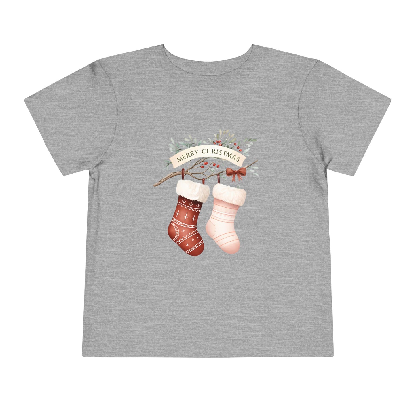 Toddler Christmas Tee with Festive Stockings, Holiday Shirt, Kids Christmas Outfit, Merry Christmas Top, Toddler Holiday Apparel, Gift [...]