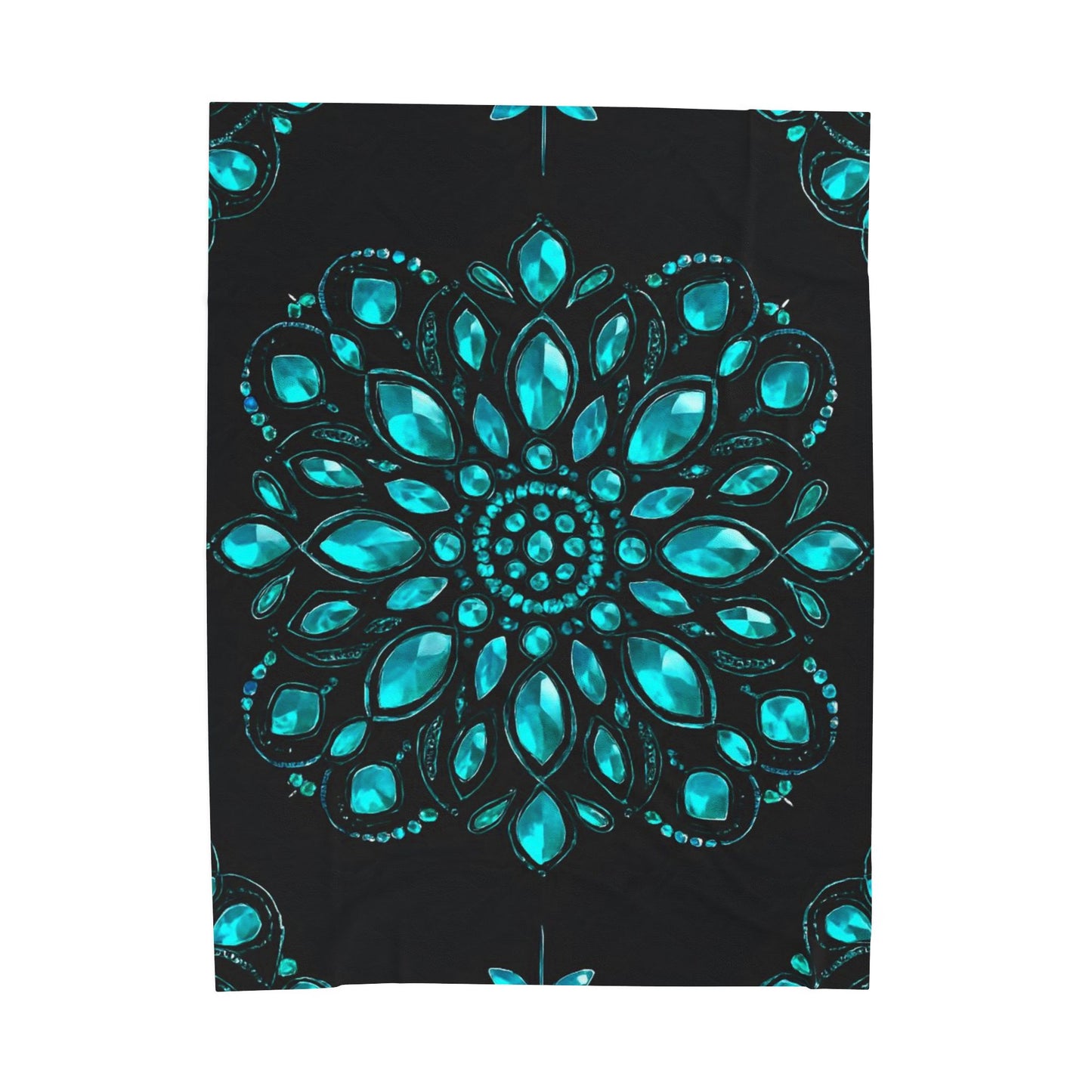 Luxe Velveteen Plush Blanket - Cozy Home Decor, Mandala Design, Gift for Her, Perfect for Winter, Soft Throw Blanket