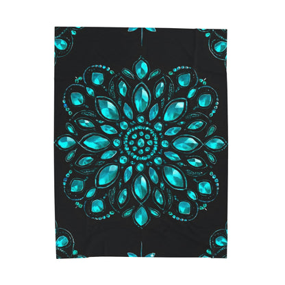 Luxe Velveteen Plush Blanket - Cozy Home Decor, Mandala Design, Gift for Her, Perfect for Winter, Soft Throw Blanket