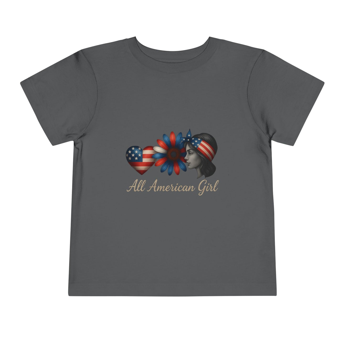 All American Girl Heart & Flower Tee