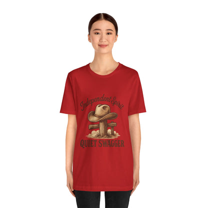Quiet Swagger Cowboy Tee — Independent Spirit Western T-Shirt