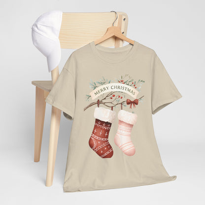Watercolor Christmas Stocking Tee - Hope & Love