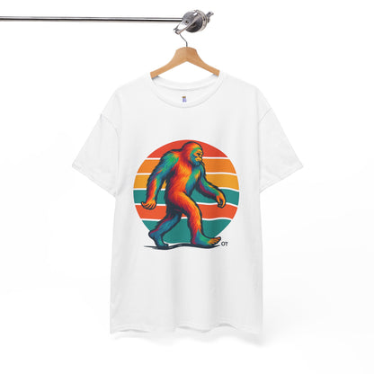 Colorful Bigfoot Unisex T-Shirt, Fun Graphic Tee for Nature Lovers, Perfect for Holidays, Festivals, Camping, Gifts