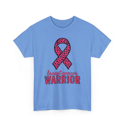 Pink Leopard Ribbon Breast Cancer Awareness Tee