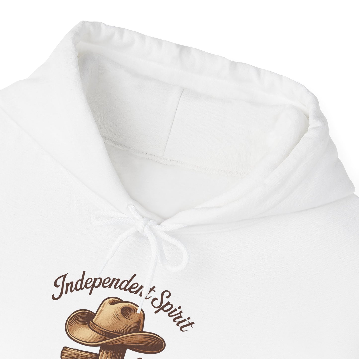 Quiet Swagger Hoodie – "Independent Spirit" Cowboy Hat Graphic Pullover