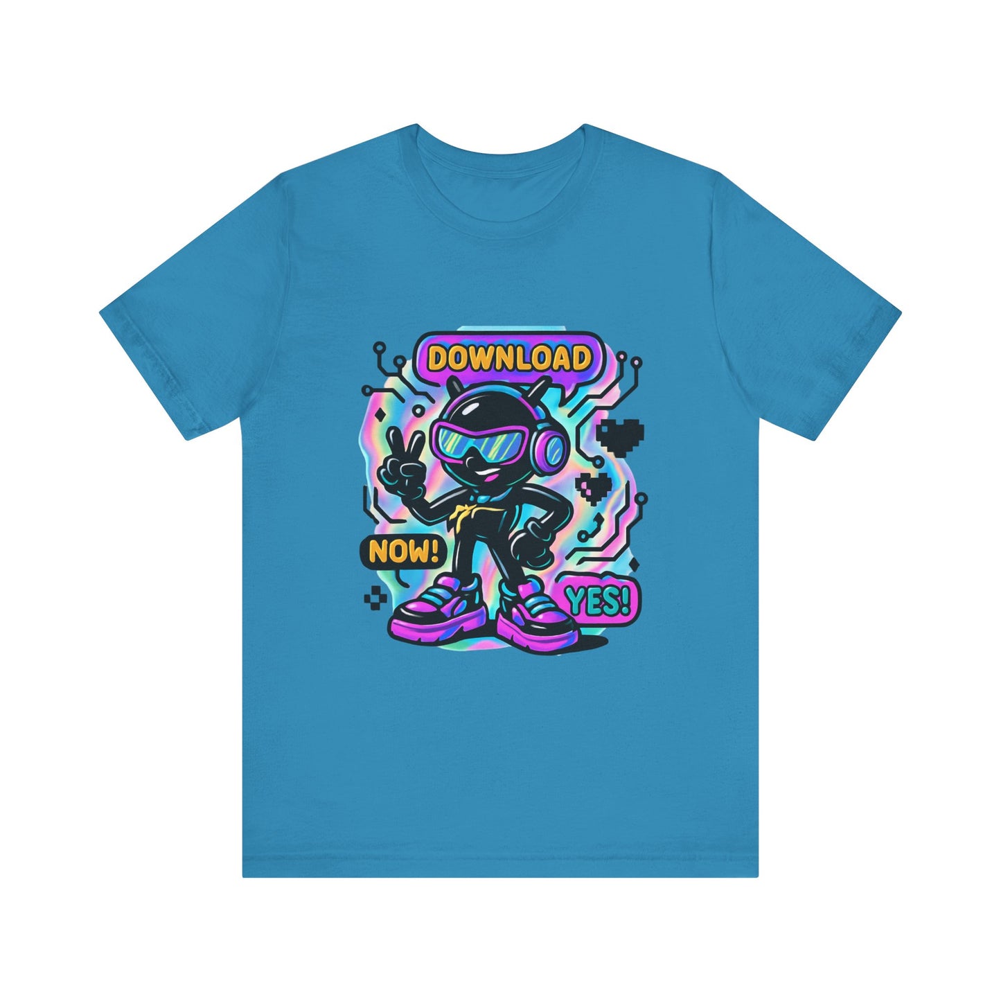 Download Now! Retro Gamer Alien T-Shirt — Neon Vaporwave Gaming Tee