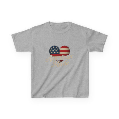 American Made Heart Dinosaur Christmas Kids Tee