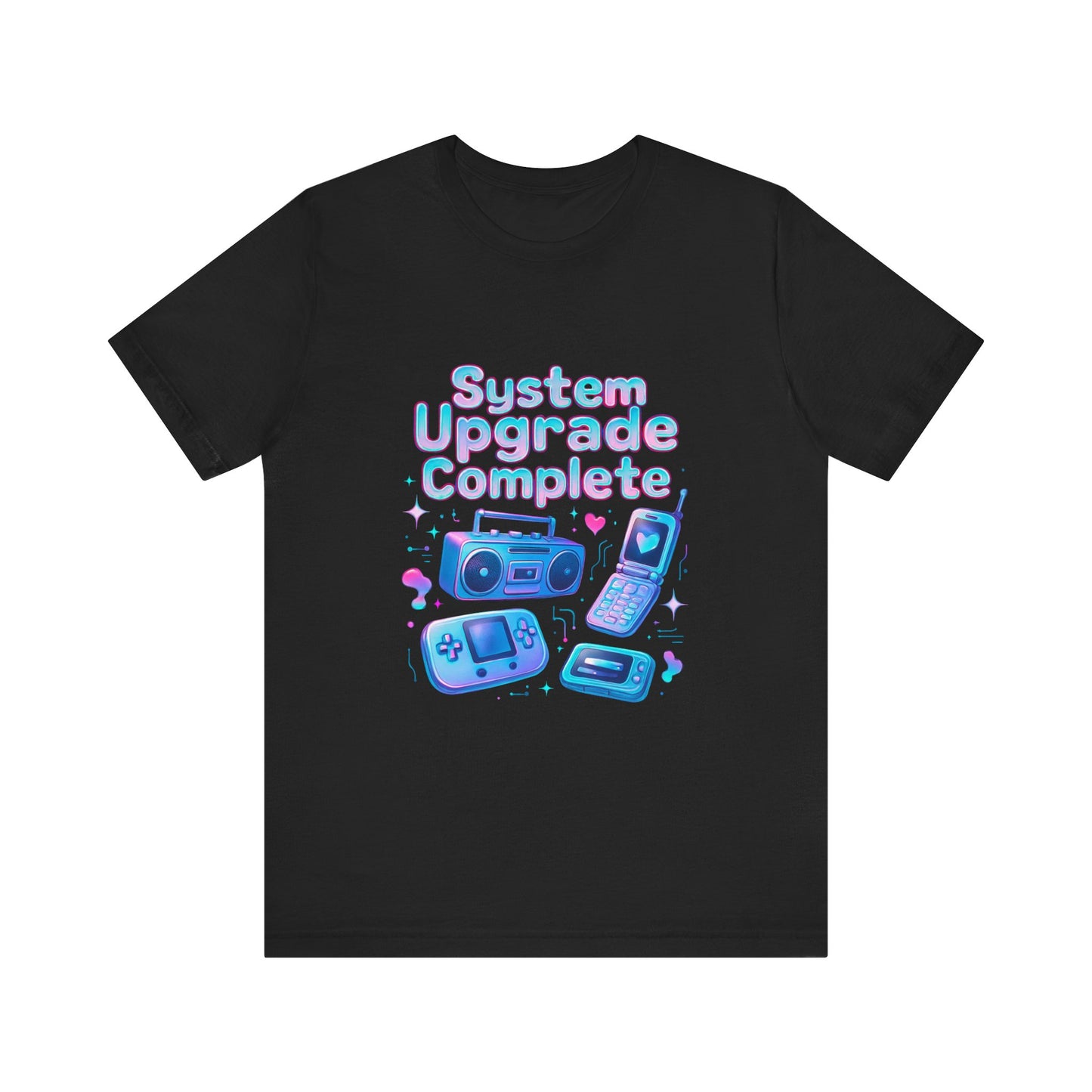 System Upgrade Complete Retro Gaming Tee — Cute Pastel Gameboy & Console Design