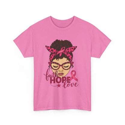 Hope, Faith, Love: Breast Cancer Awareness Tee
