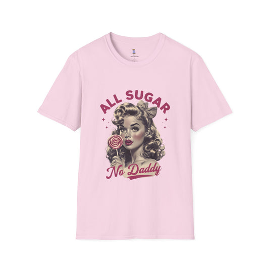 Graphic Tee - All Sugar No Daddy Print Women's Softstyle T-Shirt