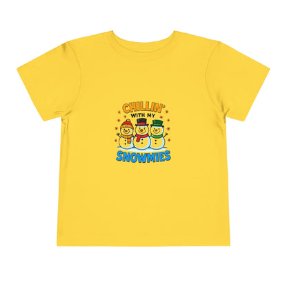 Chillin' with My Snowmies Toddler Christmas Tee