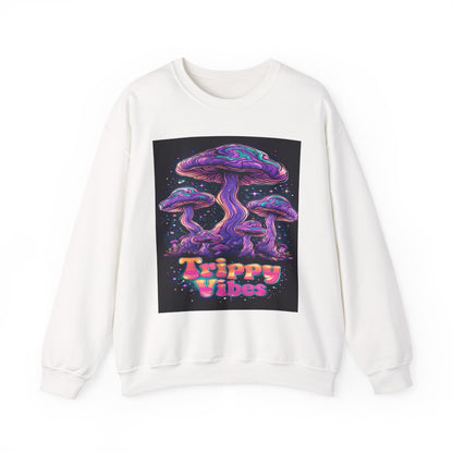 Trippy Mushroom Creepy Clown Raccoon Halloween Sweatshirt