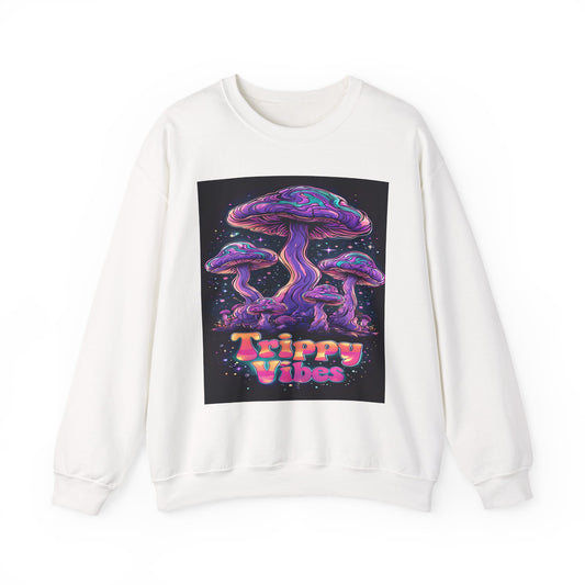 Trippy Mushroom Creepy Clown Raccoon Halloween Sweatshirt