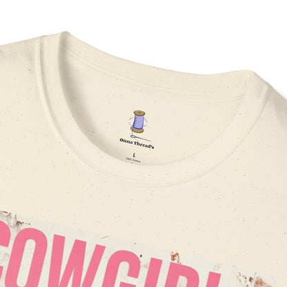 Cowgirl Skull Graphic Tee, Unisex Softstyle T-Shirt, Western Style Shirt, Gift for Cowgirls, Country Music Lover Shirt, Rodeo Outfit