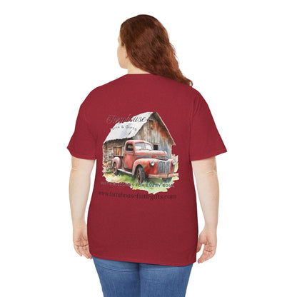 Rustic Farmhouse Unisex Tee, Country Style Shirt, Vintage Truck Tee, Back to Nature Apparel, Ideal Gift for Farm Lovers