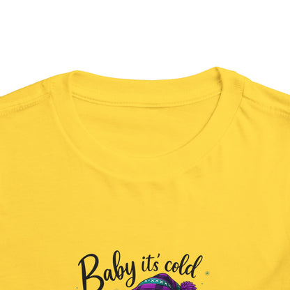 Baby It's Cold Outside Snowman Toddler Christmas Tee
