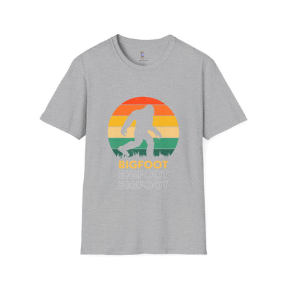Bigfoot Adventure Unisex Softstyle T-Shirt, Casual Tee for Nature Lovers, Summer Vibe Shirt, Gift for Outdoor Enthusiasts, Hiking Apparel