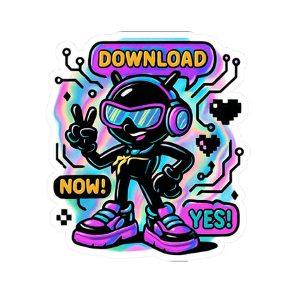 Download Now! Cyber Mascot Kiss-Cut Sticker