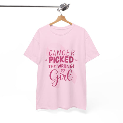 Cancer: The Wrong Picked Girl - Pink Ribbon Tee