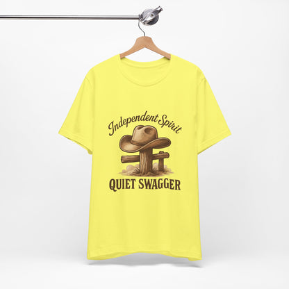 Quiet Swagger Cowboy Tee — Independent Spirit Western T-Shirt