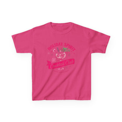 Holiday Spirit Dino Cocktail Club Kids Tee