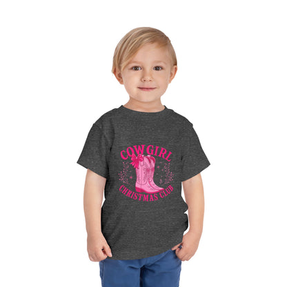 Cowgirl Christmas Club Tee - Pink Retro Holiday Shirt