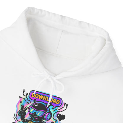 Psychedelic Alien Skate Hoodie — "Down Lord" Neon Graphic Pullover
