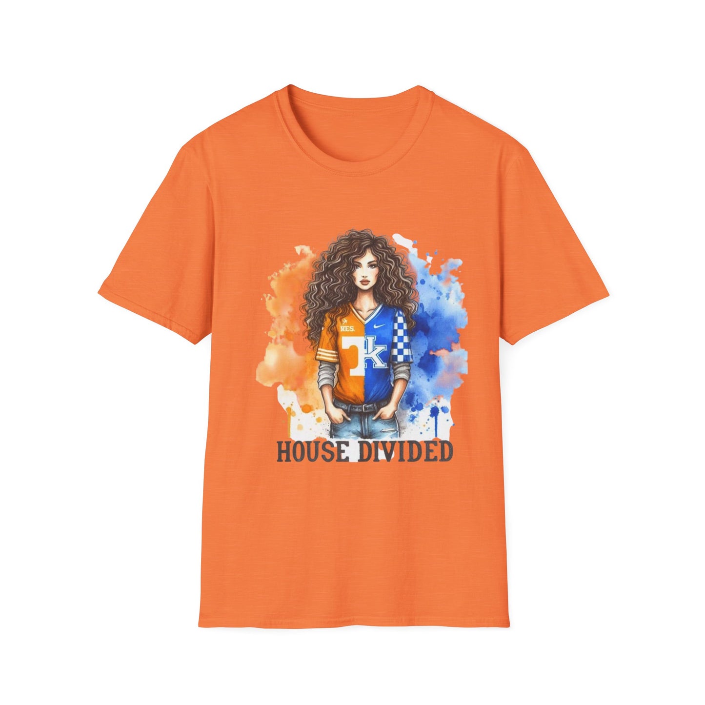 House Divided Unisex Softstyle T-Shirt | Family Team Spirit Tee, Game Day Shirt, Sports Fan Apparel, Cozy Casual Wear