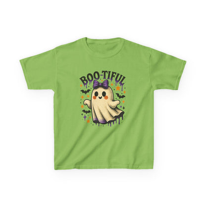 Boo-tiful Ghost Halloween Tee - Kids' Retro Graphic