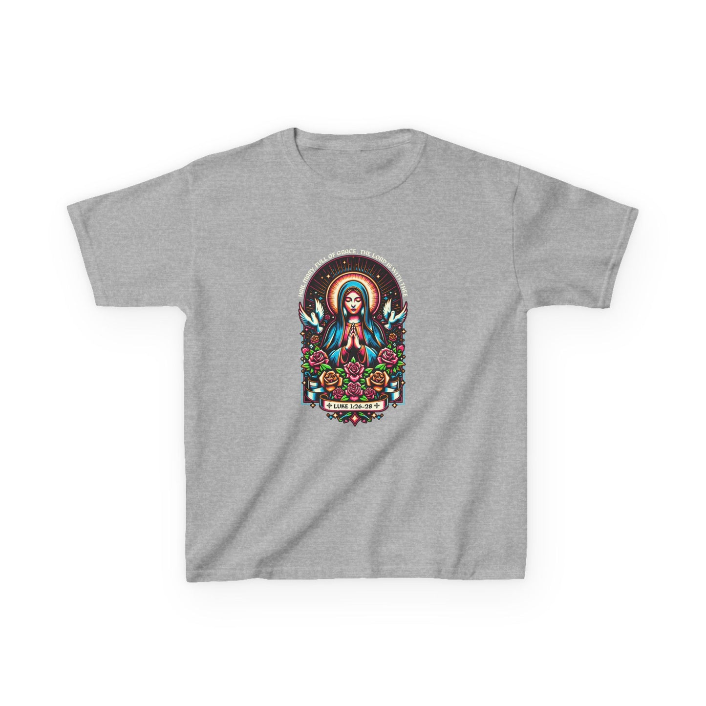 Virgin Mary Graphic Tee - Christmas Kids Shirt