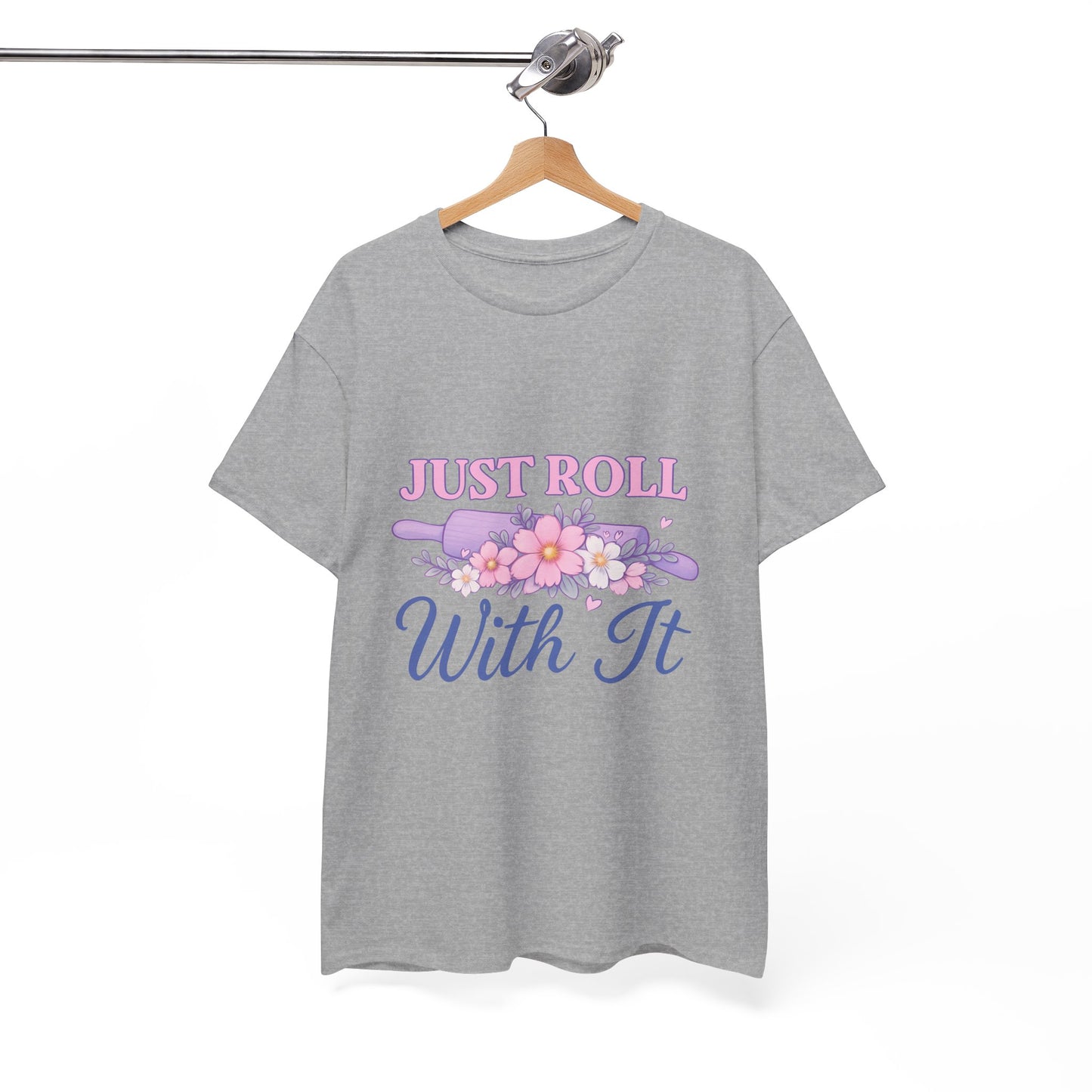 Floral Tee 'Just Roll With It'