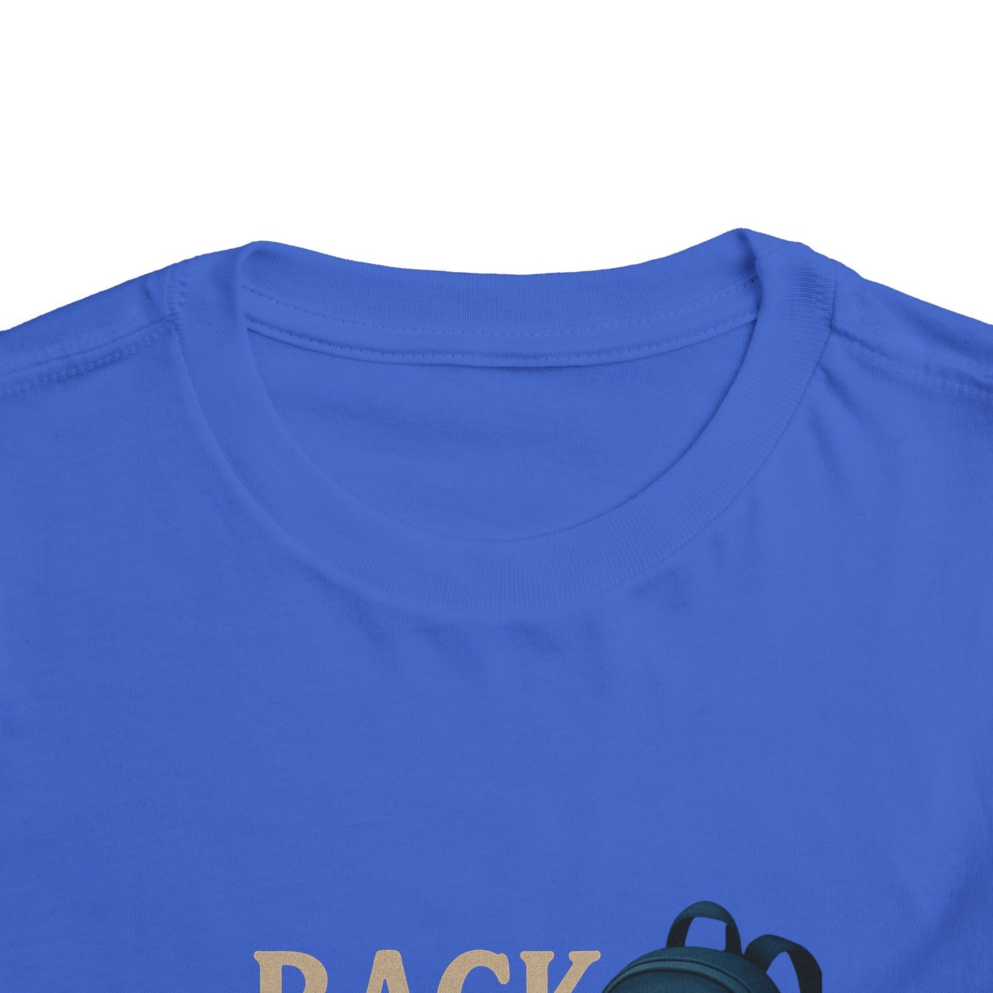 Toddler Tee Back to School Shirt with Backpack, Apple, Pencil, and Book Design